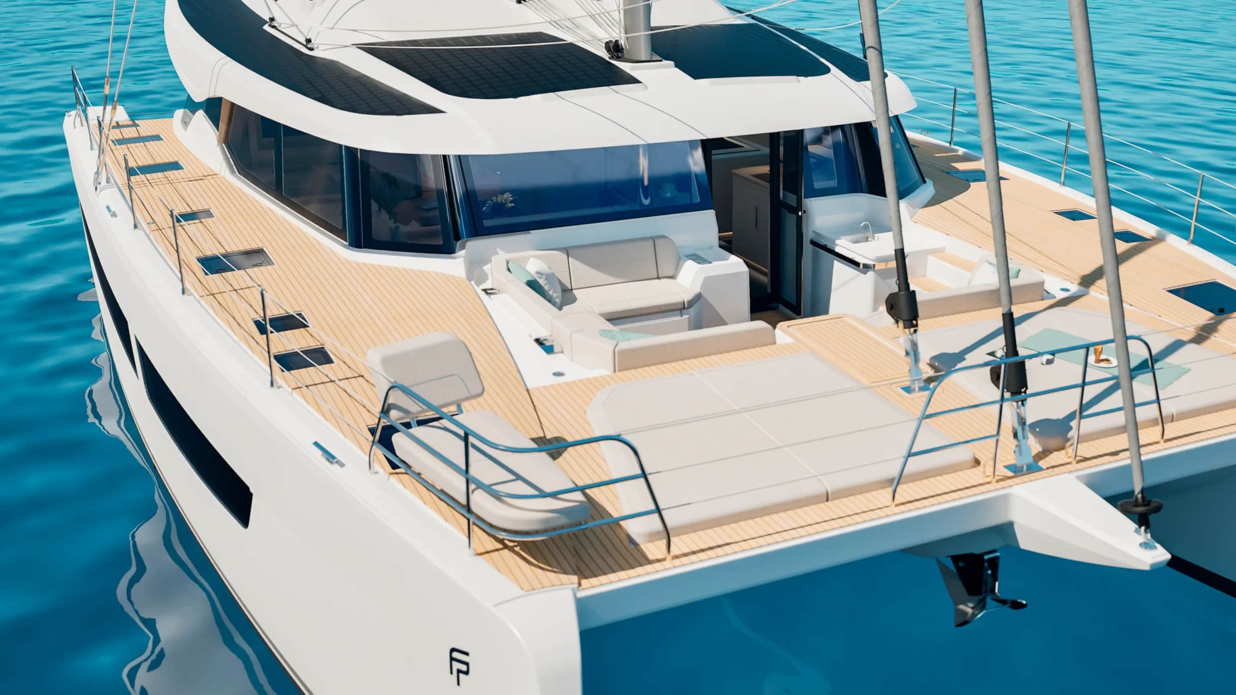 New Fountaine Pajot FP 55, une plage avant XXL