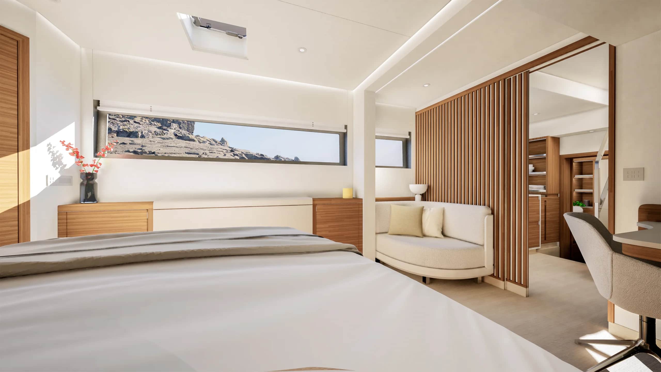 New Fountaine Pajot FPY 70S, une vue mer époustouflante, même depuis son lit !
