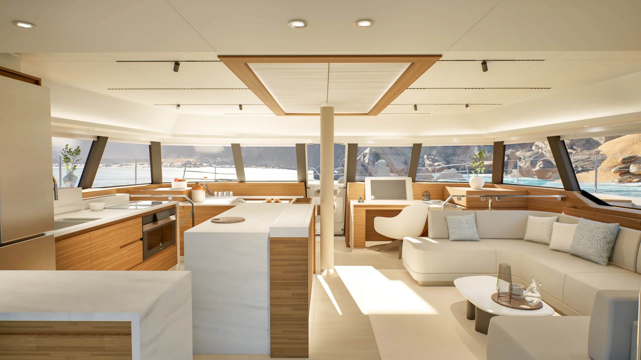 Nouveau Fountaine Pajot FPY 70S, espace, lumière, design, le nouveau Yacht signé Fountaine Pajot